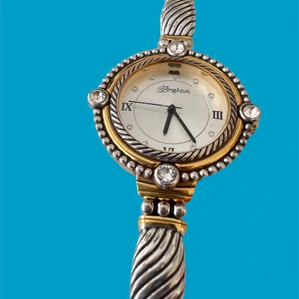 Brighton Gold and Silver Round Face Bracelet Watch